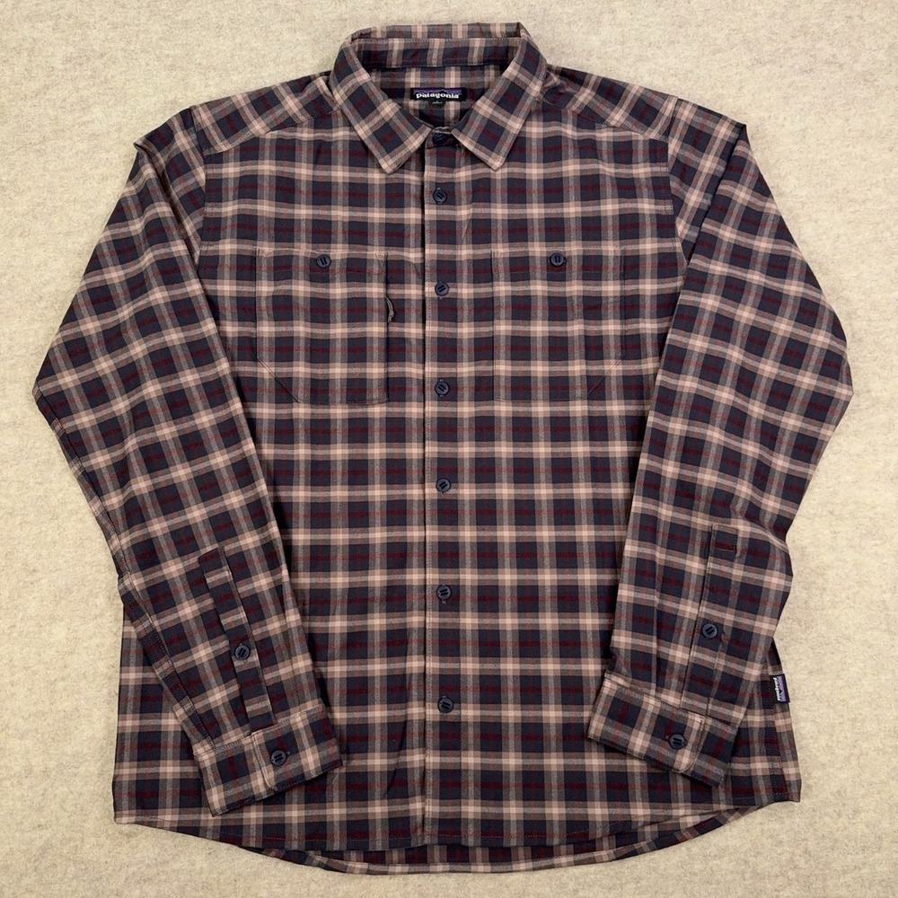 Patagonia Canyonite Flannel Shirt Mens Size Large Plaid Hiking Outdoor 41605